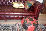 Moroccan leather pouf "Gibraltar"