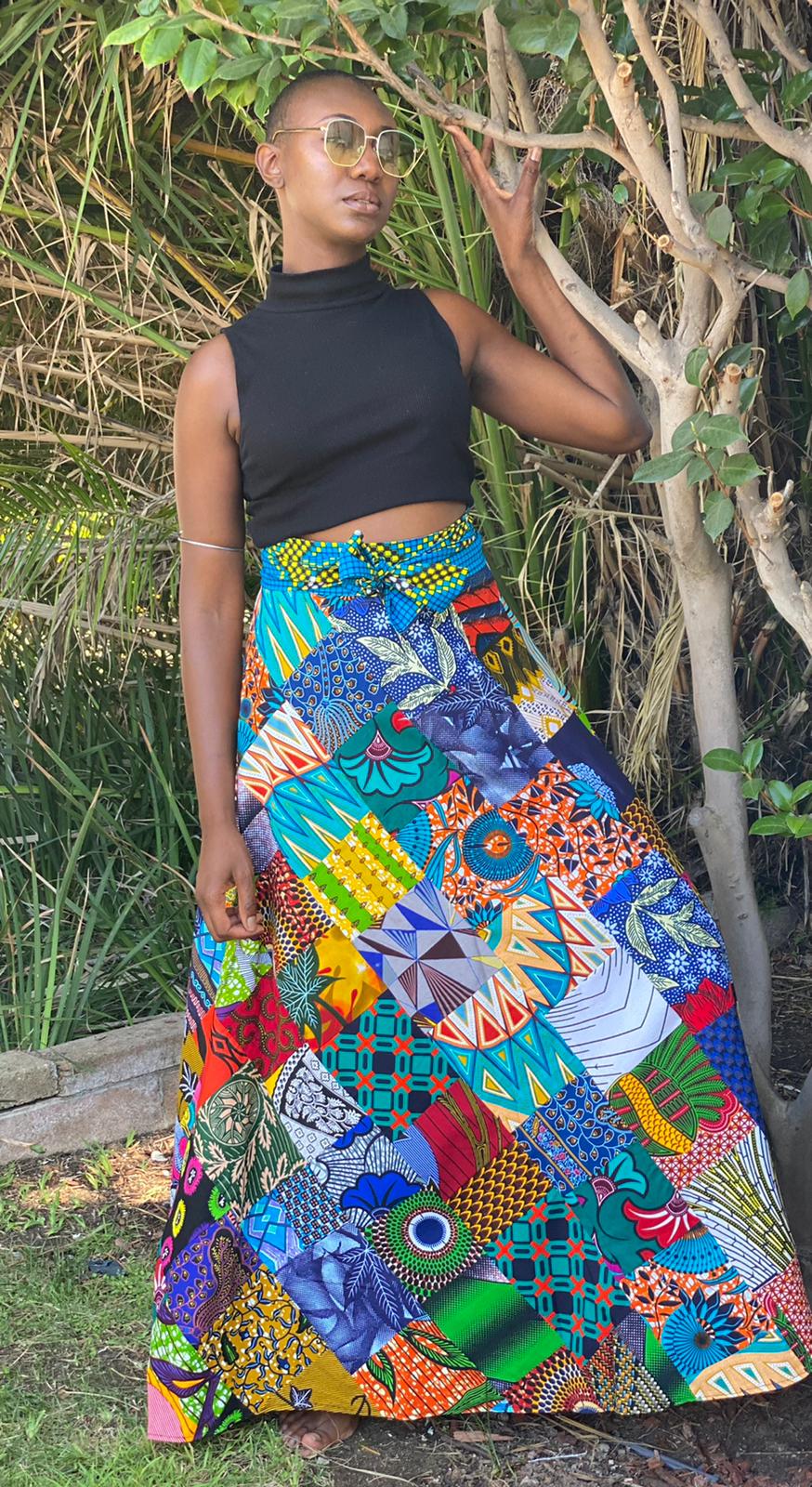 Wrap maxi skirt quilt Clearance